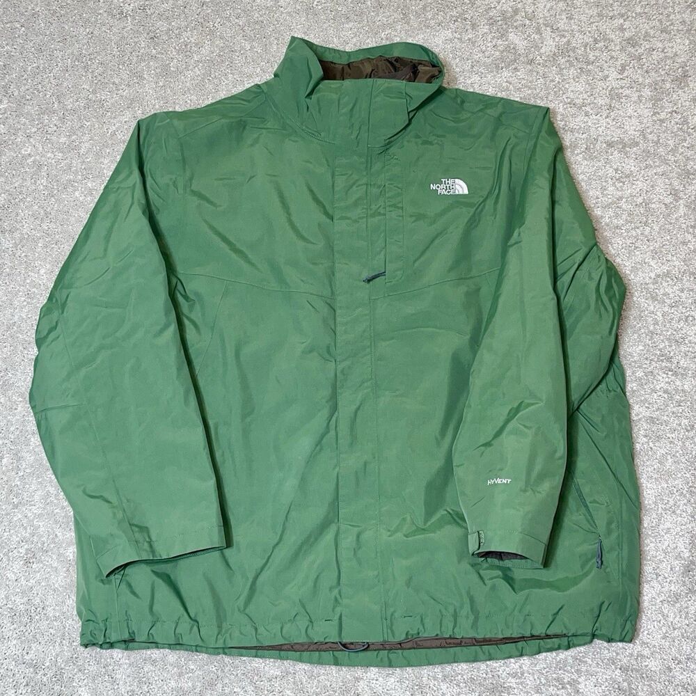 The North Face Green Hyvent 3-in-1 Jacket W/ Removable Liner Mens Size 3XL